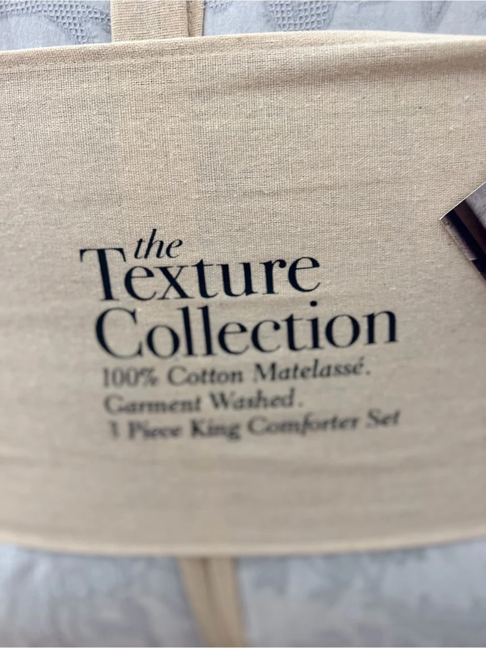 The Texture Collection King Comforter Set - Light Gray Floral 3 piece comforter